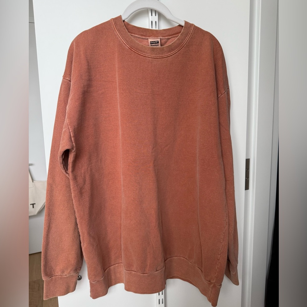 Only NY Men's Premium Basics Sweatshirt in Terracotta, L